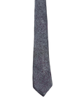 NM Grey & Purple Roses Embroidered Narrow Tie