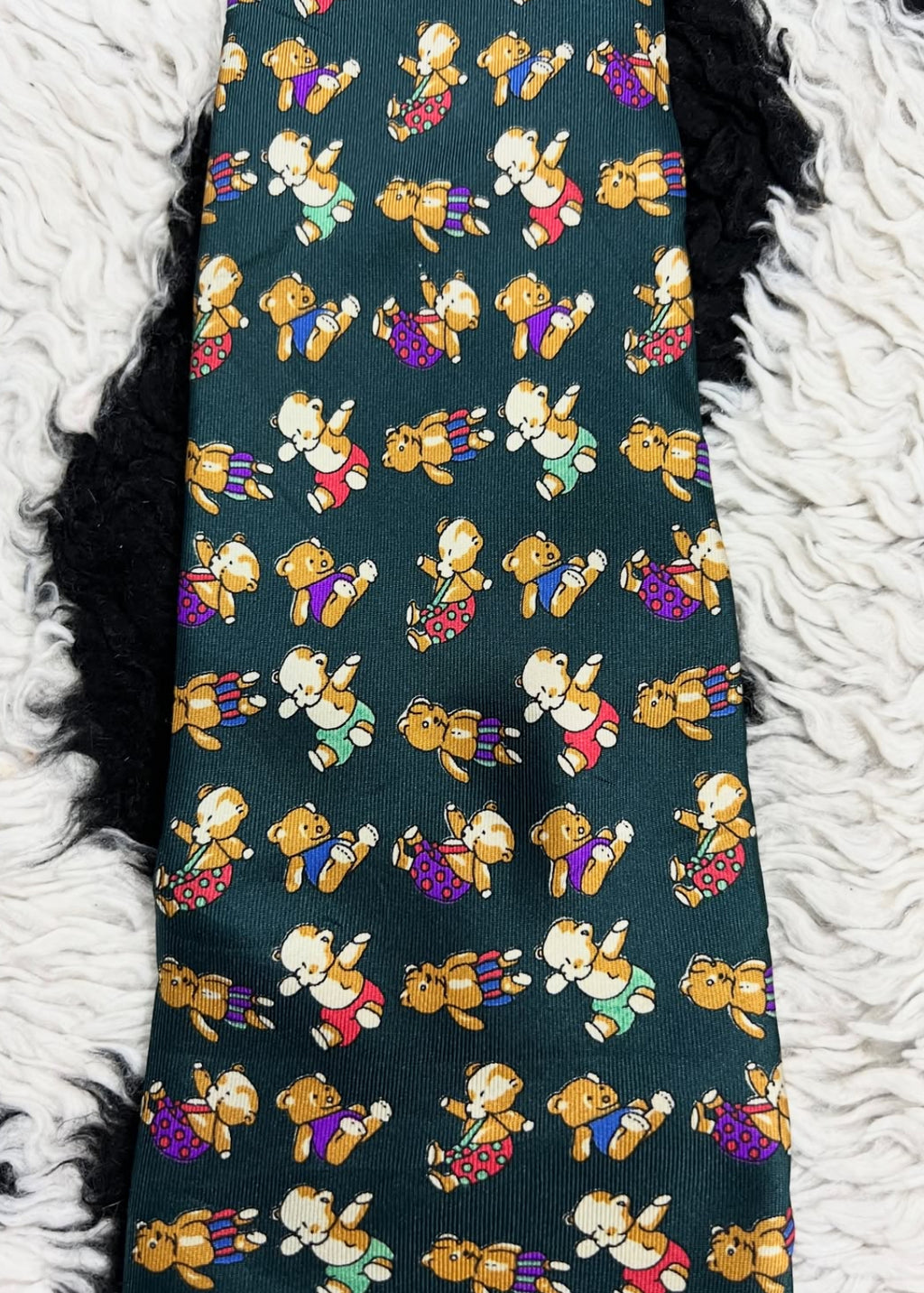 Green Teddy Bears Tie