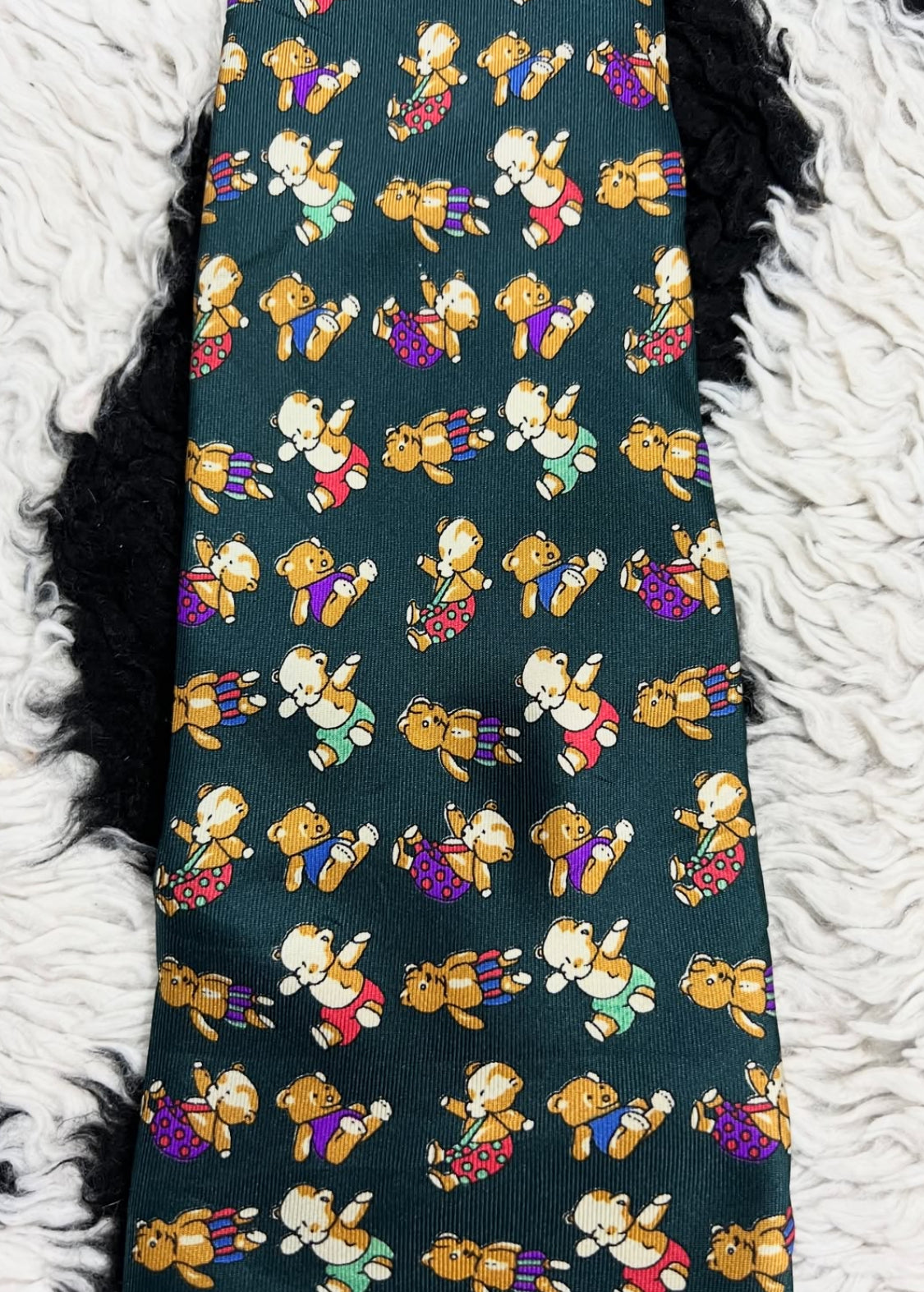Green Teddy Bears Tie