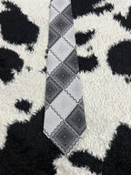 Grey Embroidered Tie
