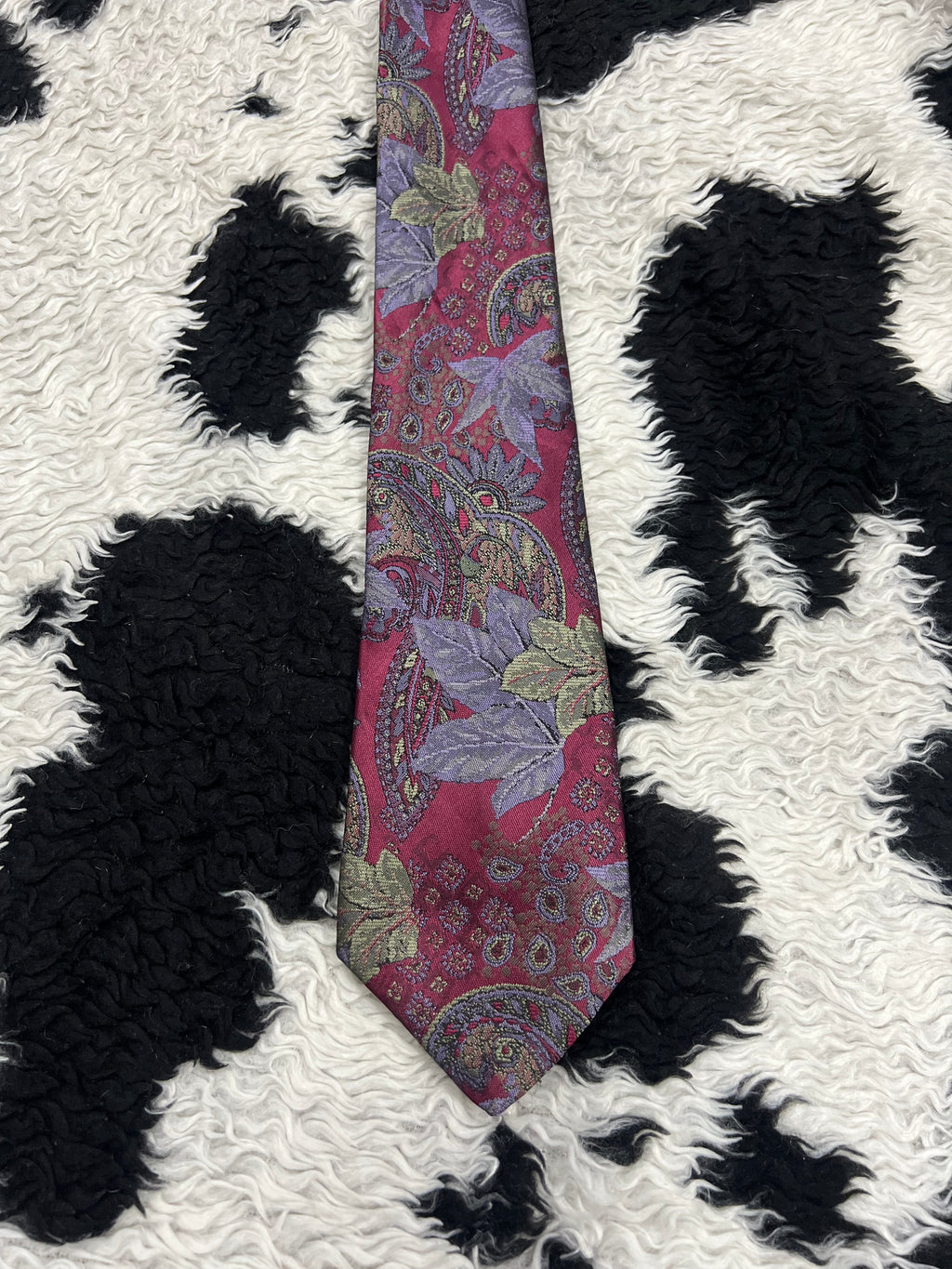 Rael Brook Paisley & Leaves Embroidered Tie
