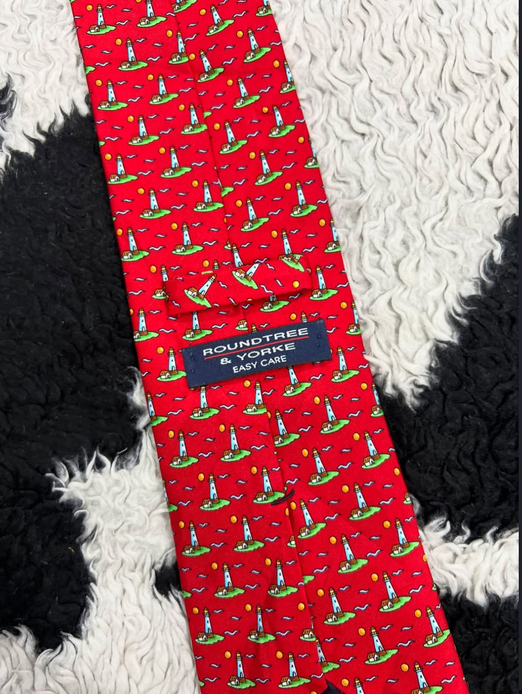 Red Lighthouse Tie
