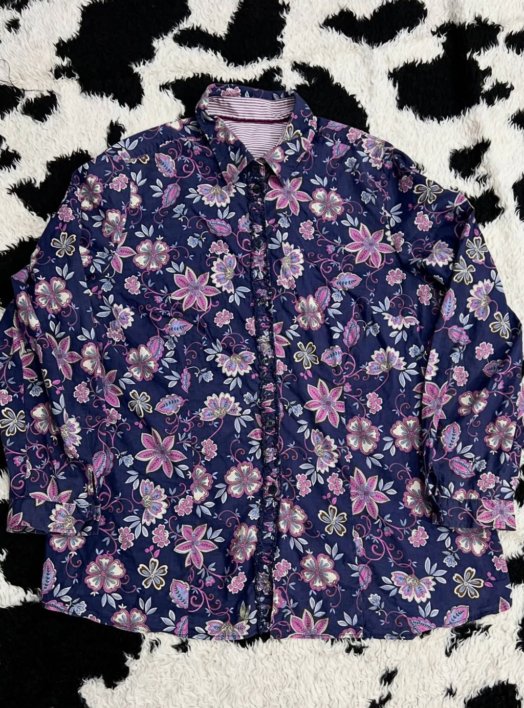 Purple Floral Buttonup
