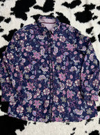 Purple Floral Buttonup