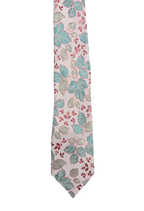 Rinaldo Pink Leaves Tie
