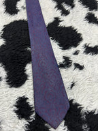 Butler & Webb Narrow Purple Paisley Tie