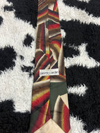 Pierre Cardin Abstract Red & Brown Tie