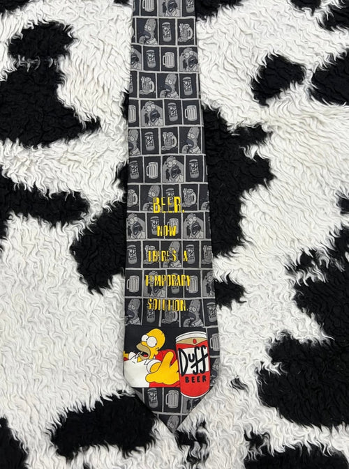 "Beer, now there's a temporary solution" Simpsons Tie