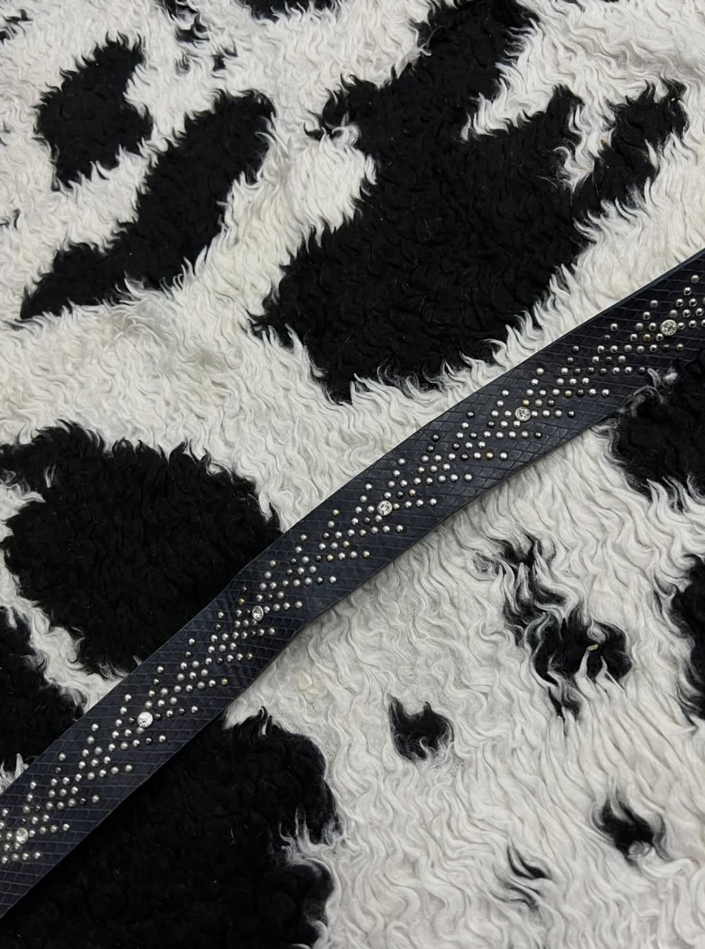 Dark Blue Scaled Beaded Belt