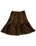 Cheetah Print Velvet Skirt
