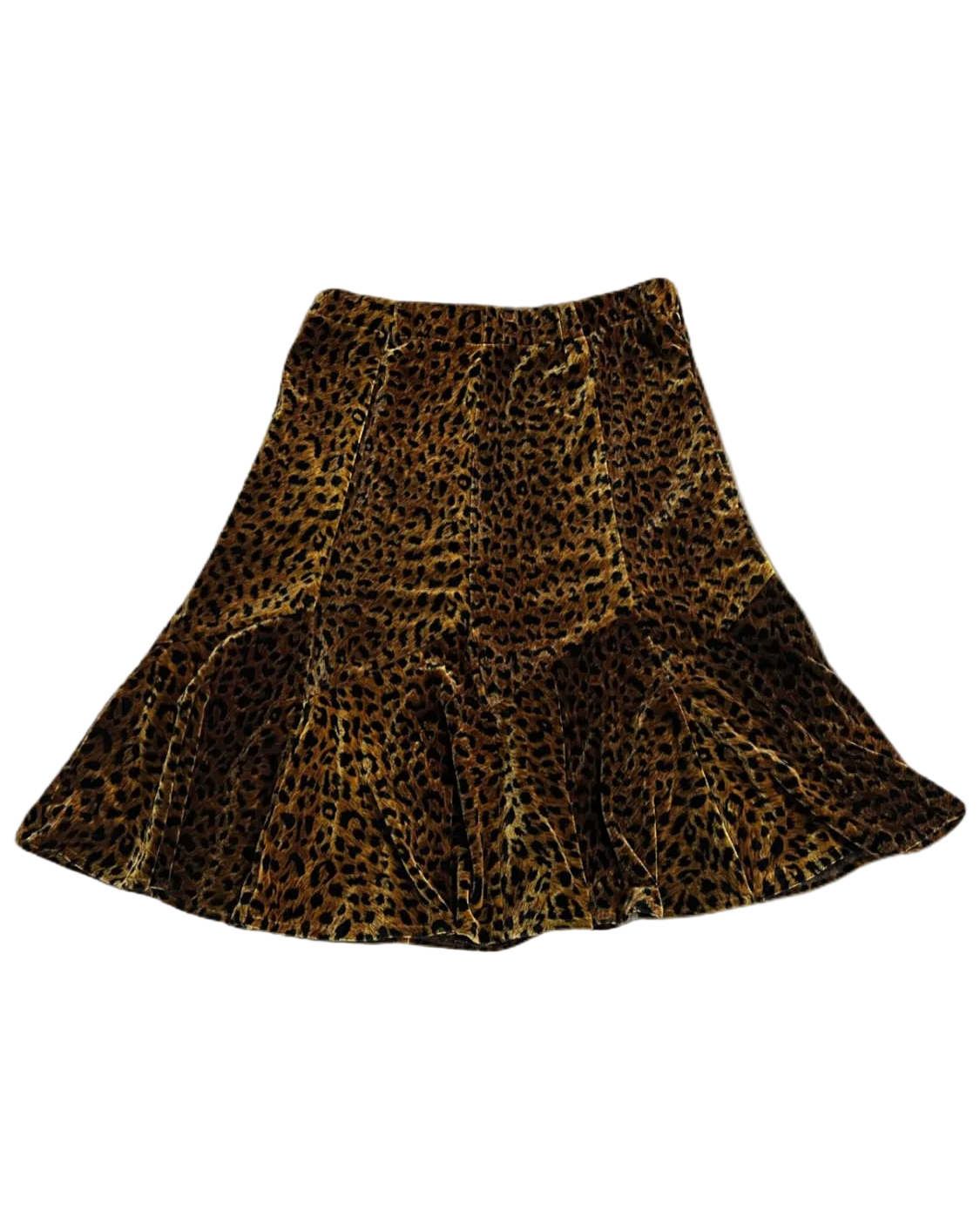 Cheetah Print Velvet Skirt