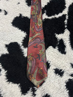 Giovanni Fully Embroidered Red Tie