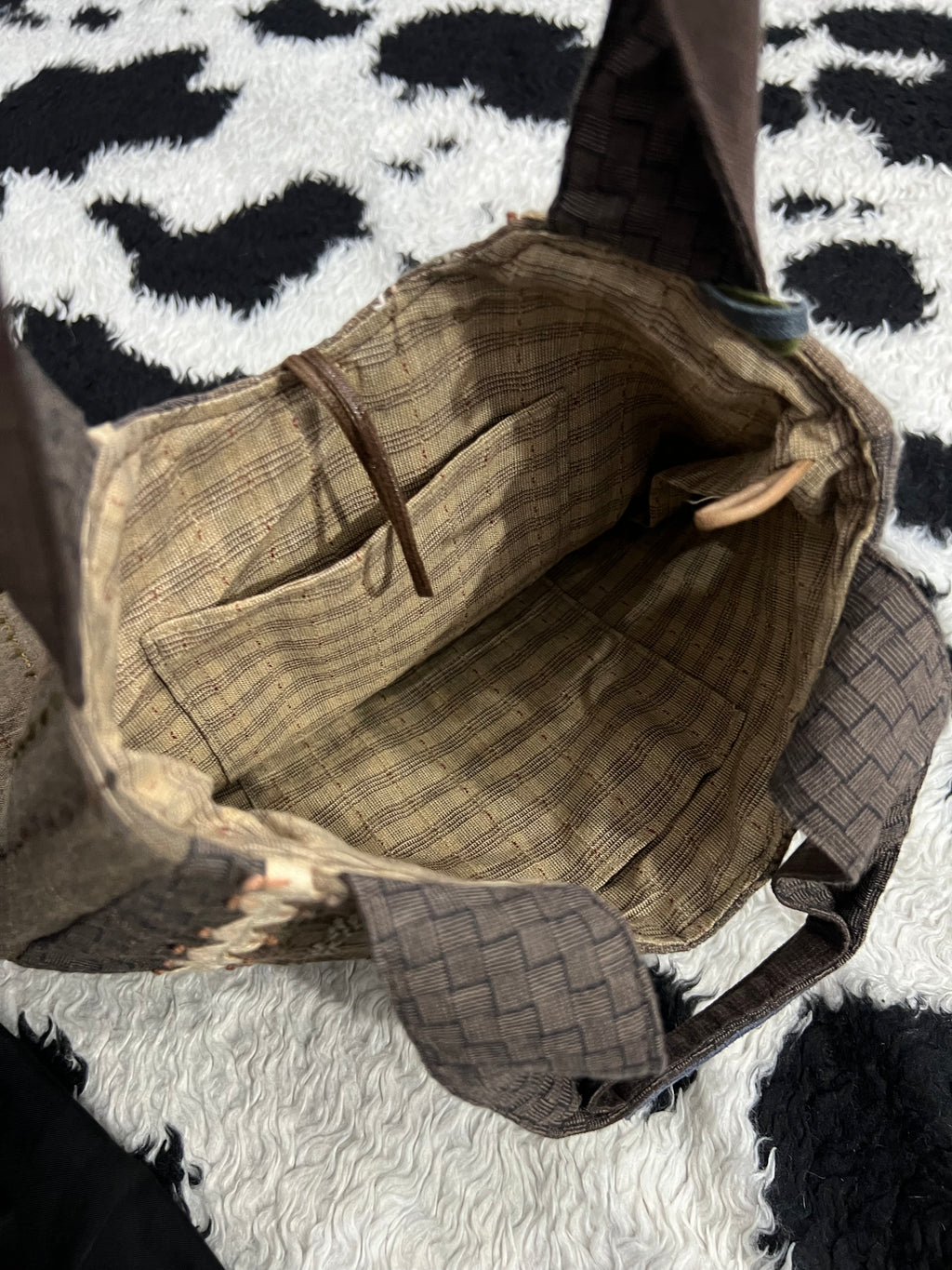 Brown Patchwork Bag