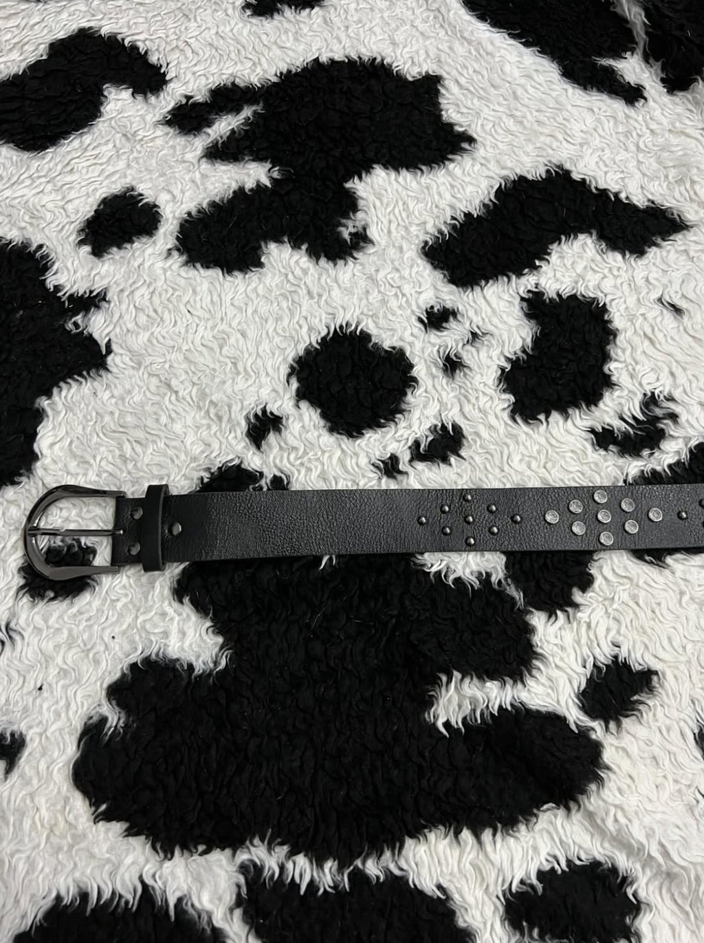 Studded Beaded Black Belt