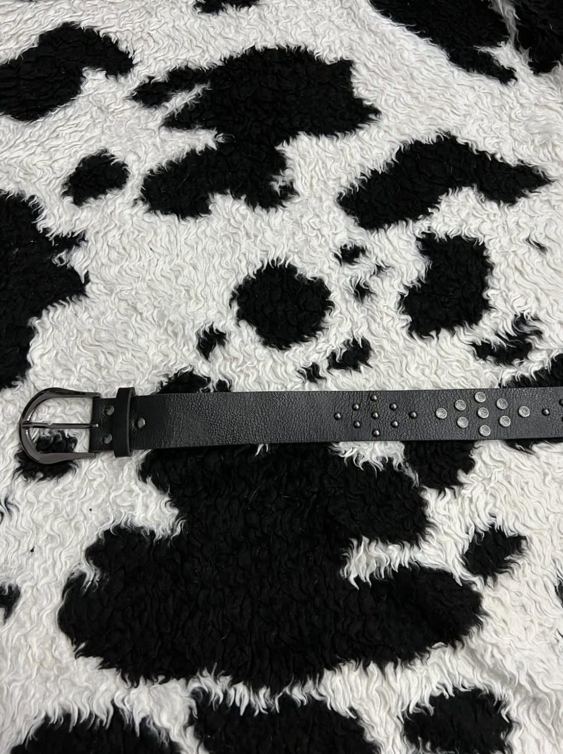 Studded Beaded Black Belt
