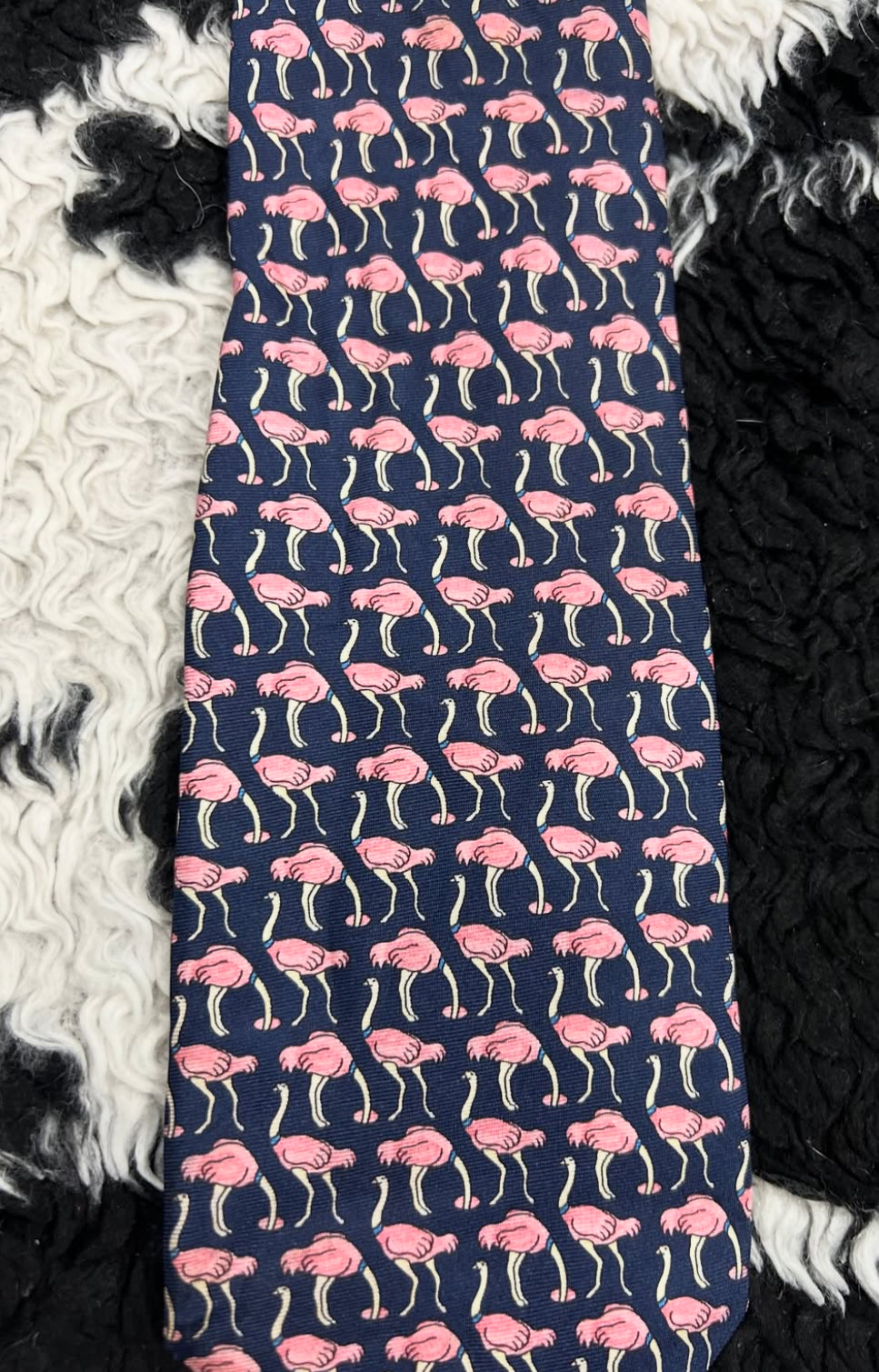 Blue Flamingos Tie