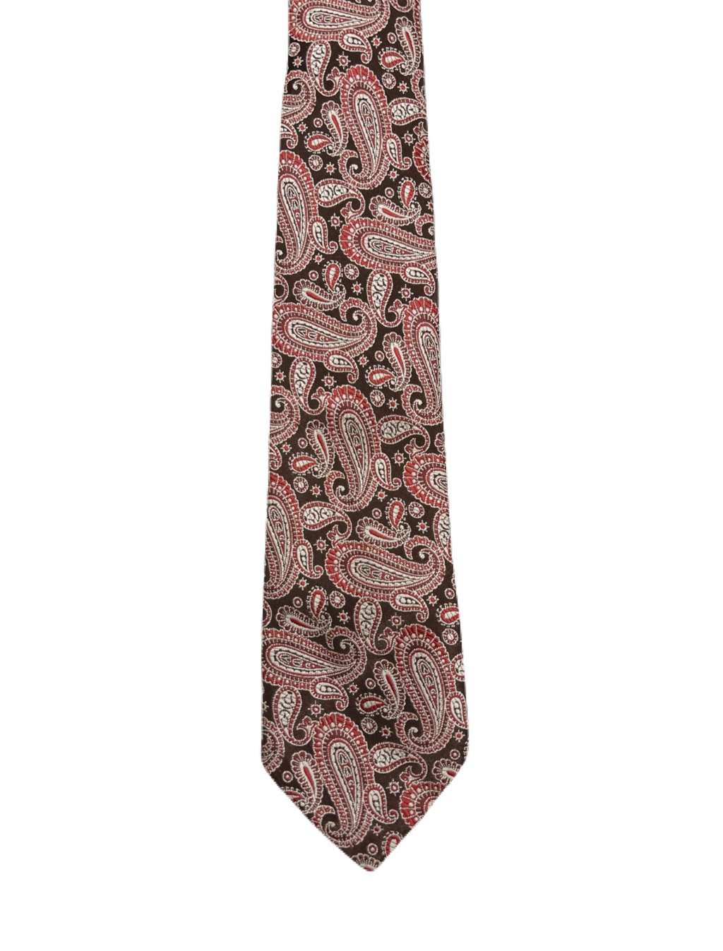 Tootal Paisley Red & Brown Embroidered Tie