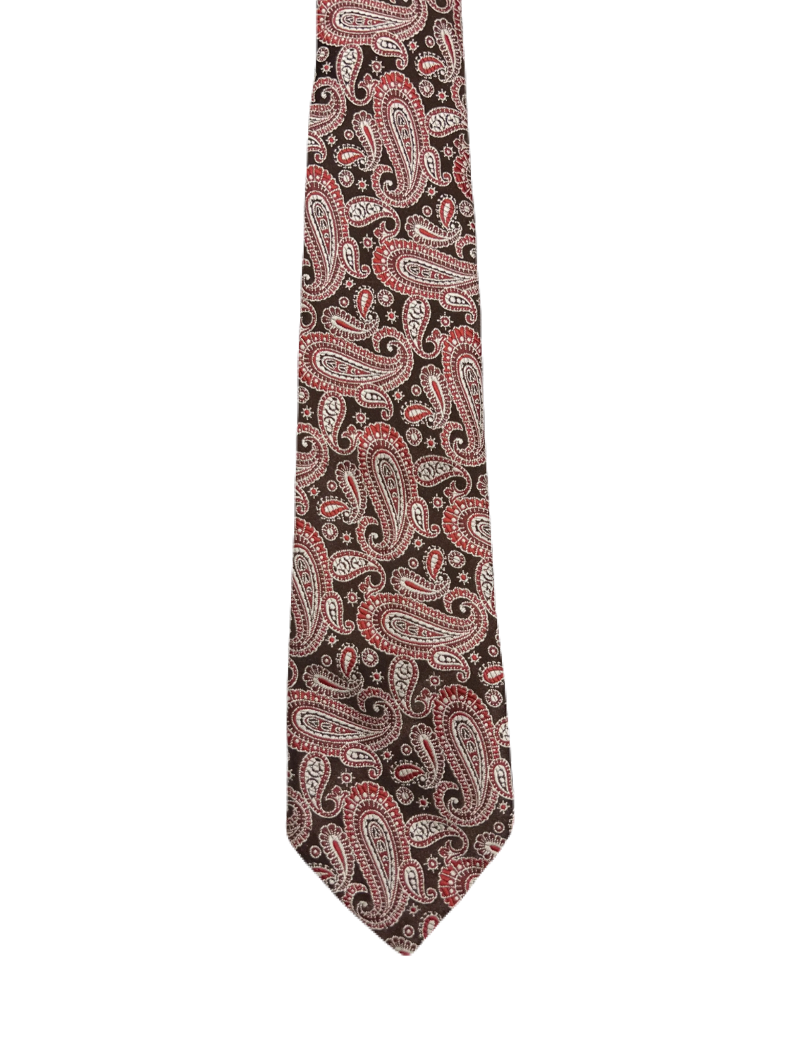Tootal Paisley Red & Brown Embroidered Tie