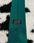 Green Embroidered Tie