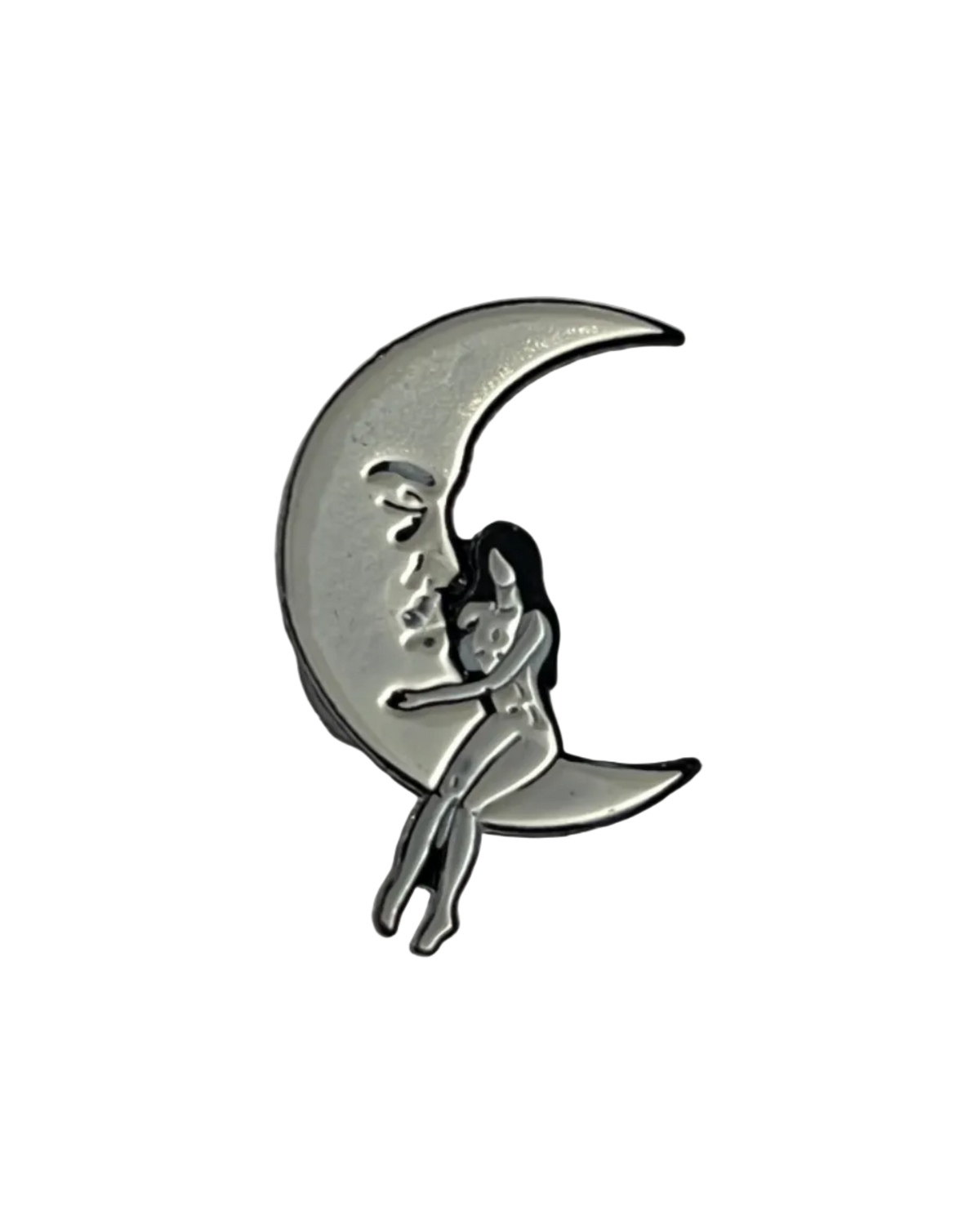 Woman & Moon Hugging Pin