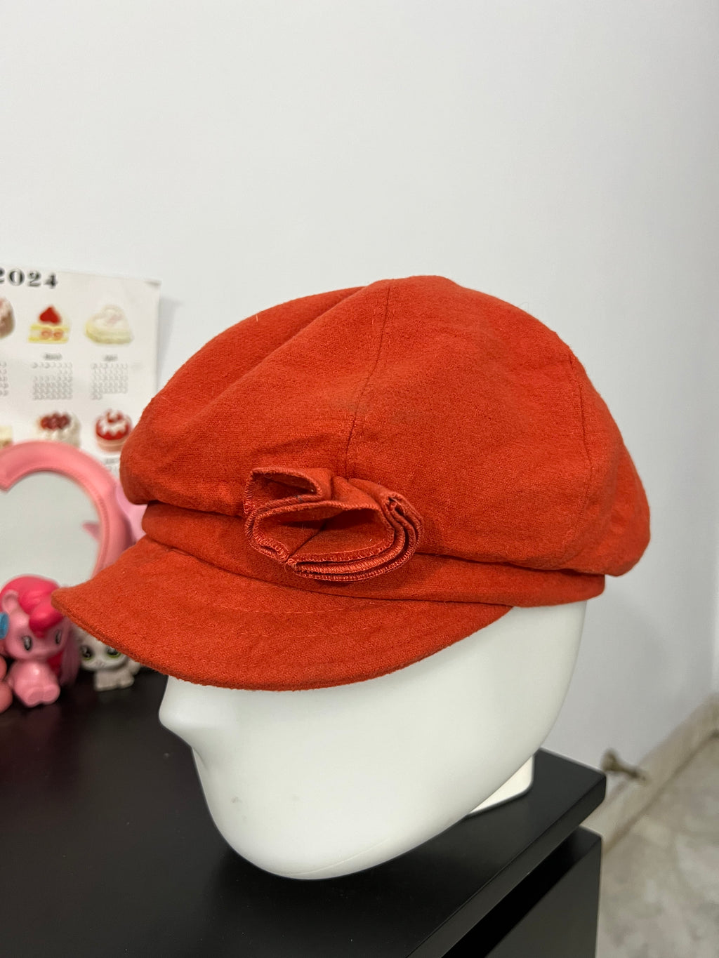 Orange Floral Cap