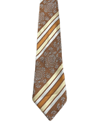 Brown Embroidered Tie