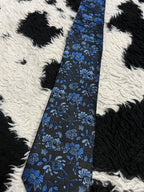 Autograph Embroidered Blue Floral Tie