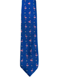 Flamingos Embroidered Tie