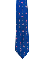 Flamingos Embroidered Tie