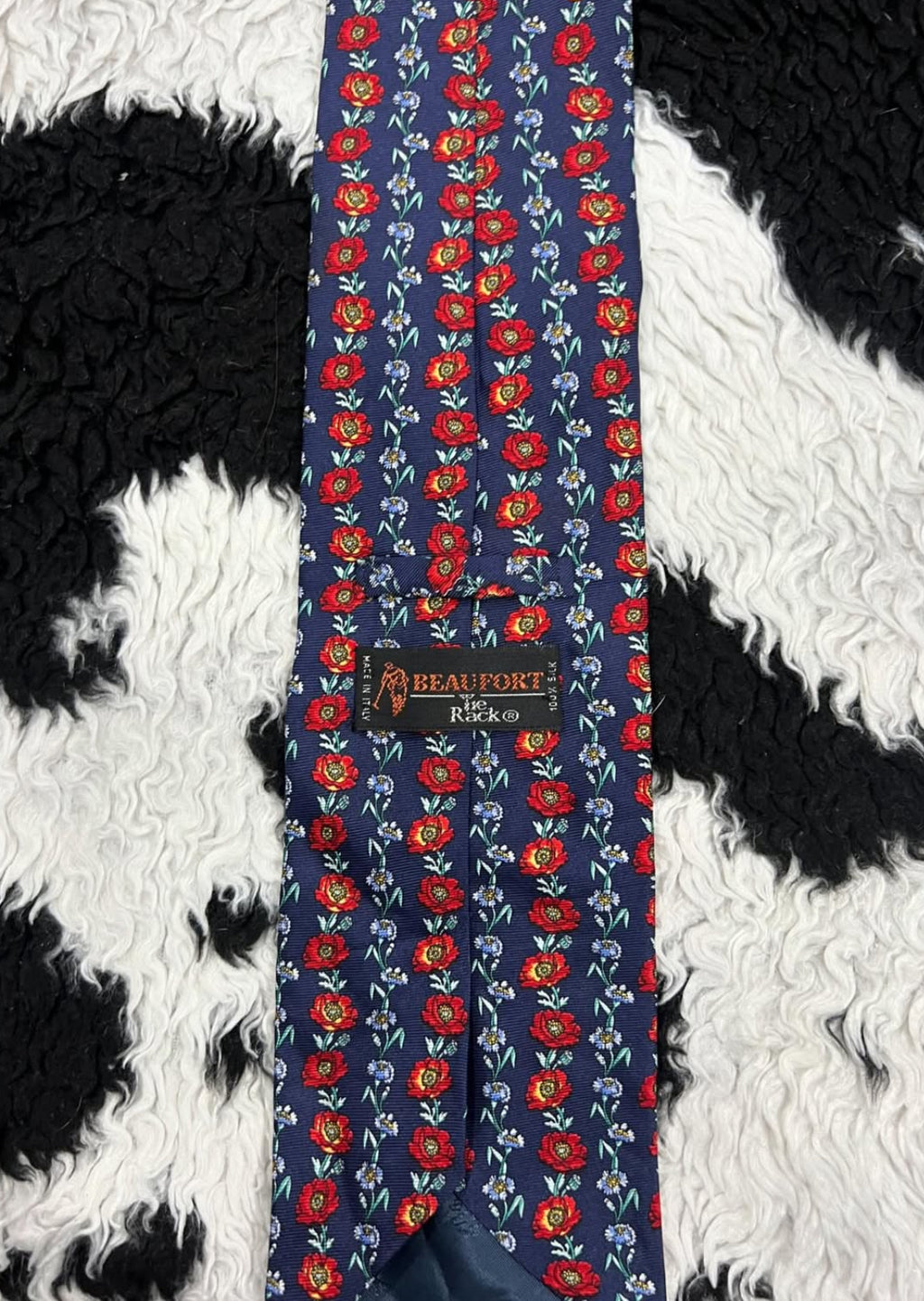 Tie Rack Red Flowers Tie