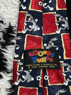 Vintage 1996 Looney Tunes Bugs Bunny Playing Football Tie