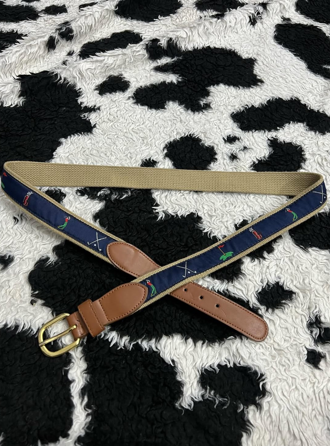 Golf Embroidered Belt