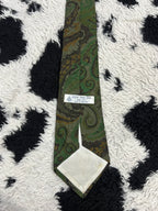 Thai Silk Green & Brown Paisley Tie