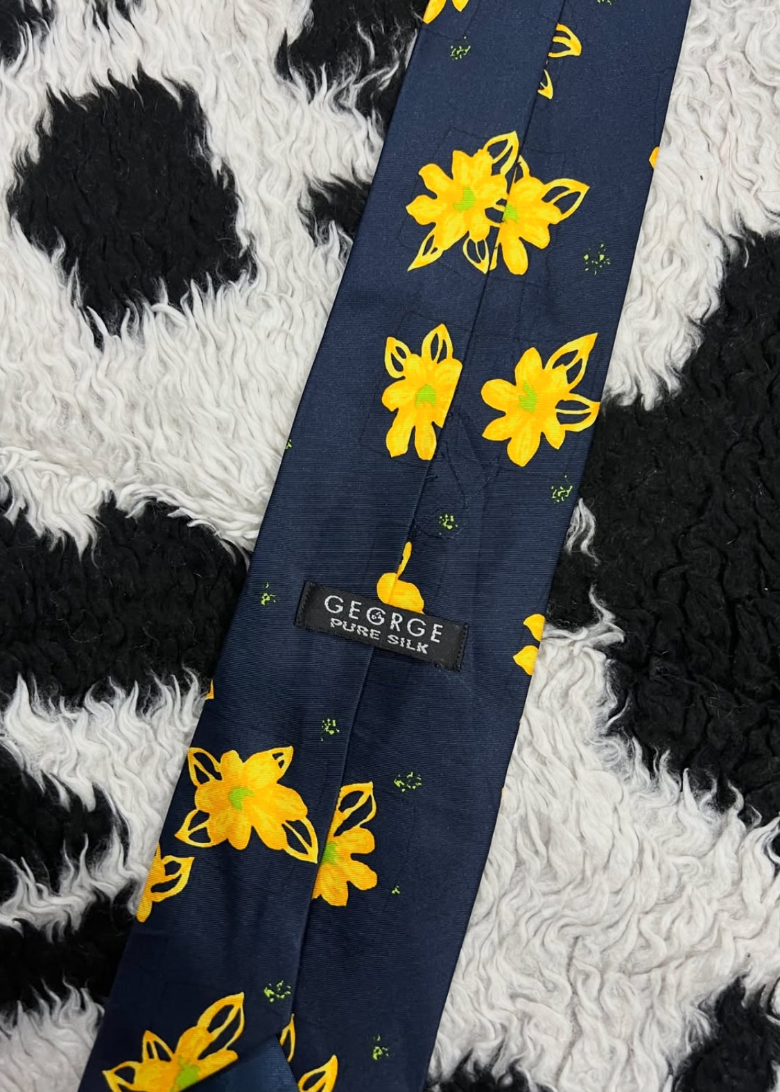 Blue & Yellow Flowers Tie