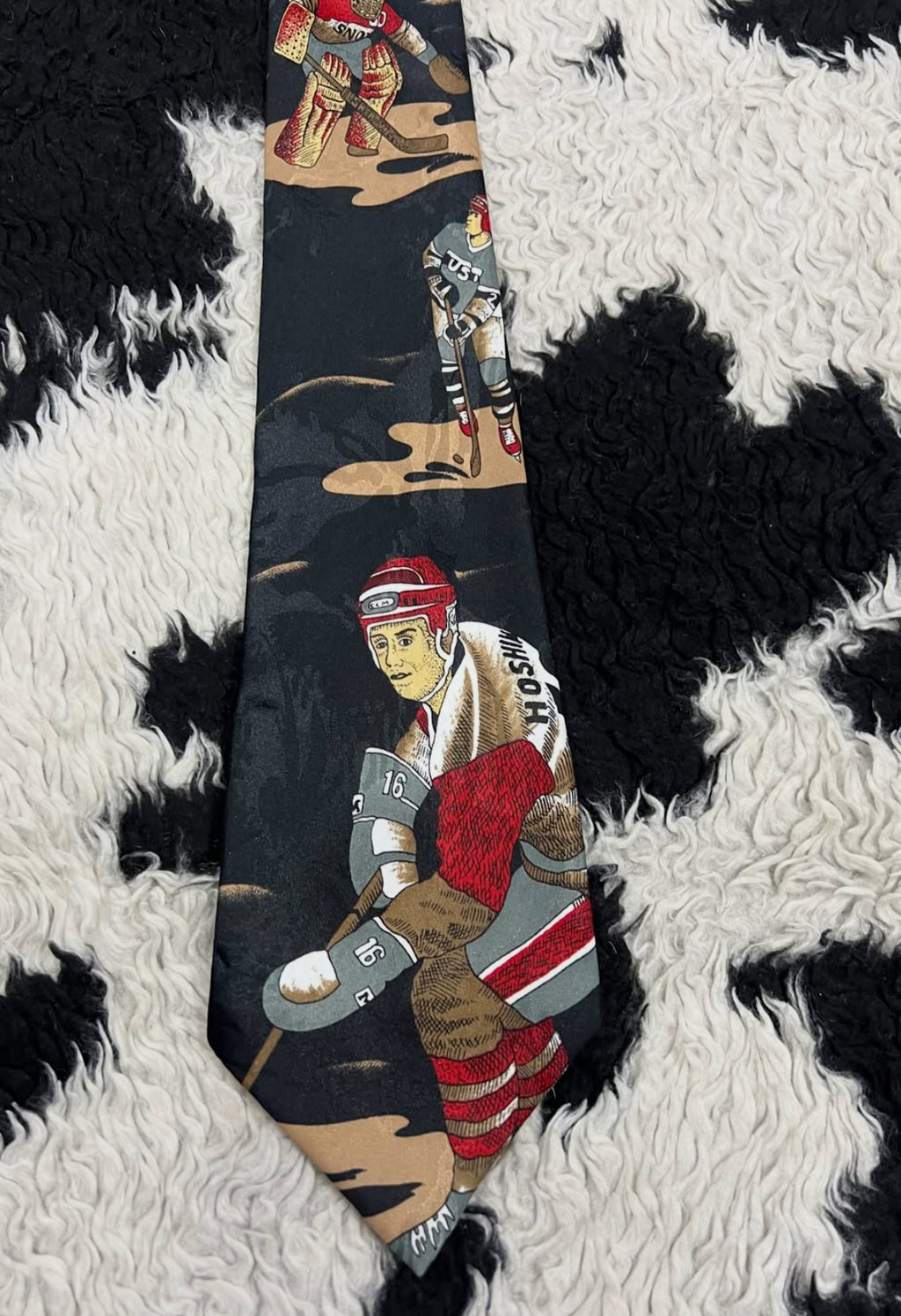 Ice Hockey Graphic Tie