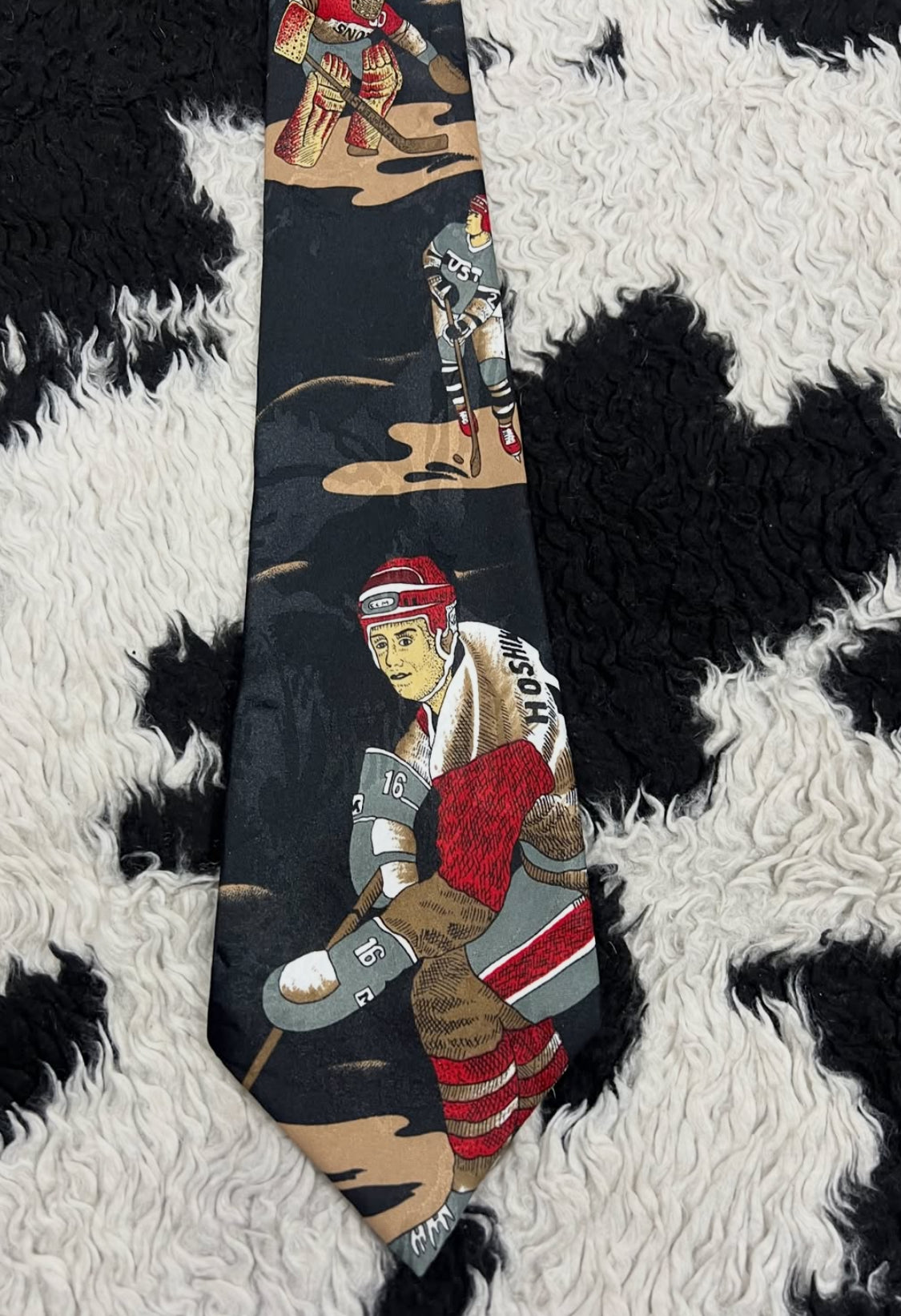 Ice Hockey Graphic Tie