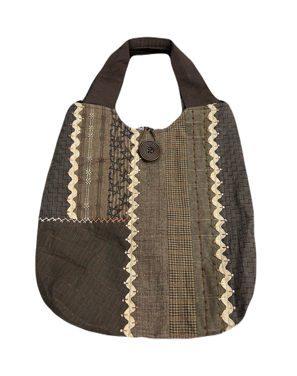 Brown Patchwork Bag