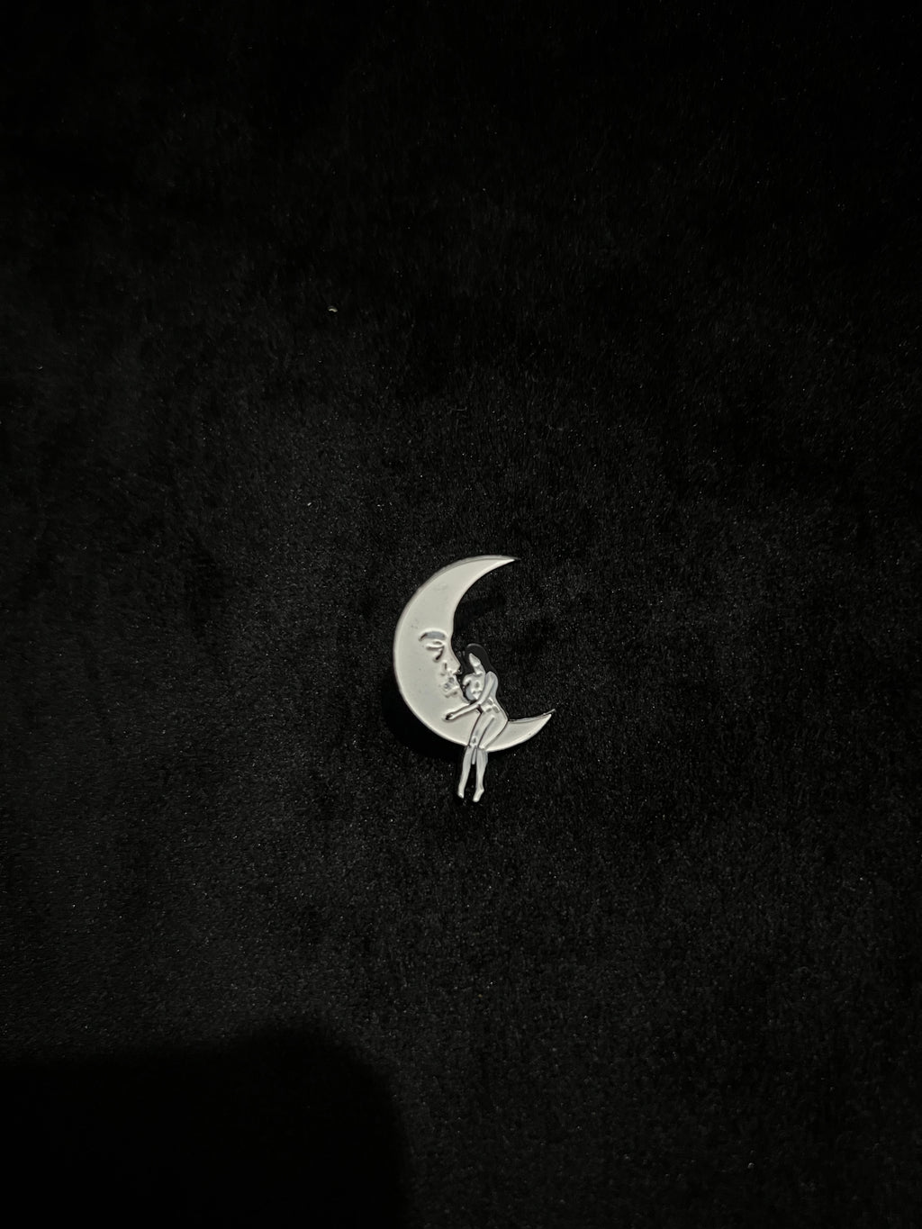 Woman & Moon Hugging Pin