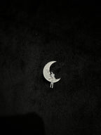 Woman & Moon Hugging Pin