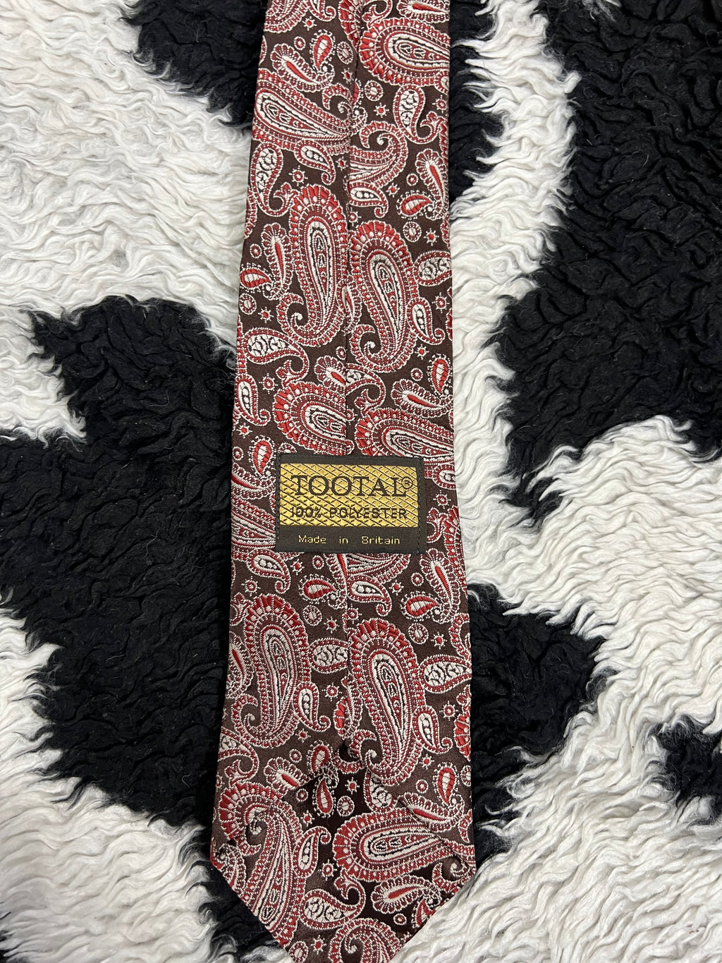 Tootal Paisley Red & Brown Embroidered Tie