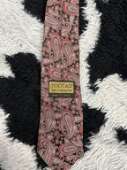 Tootal Paisley Red & Brown Embroidered Tie