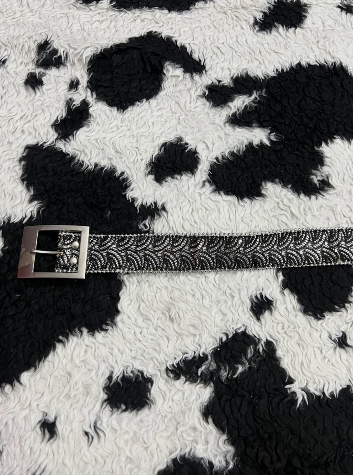 Black Laced Glitter Belt