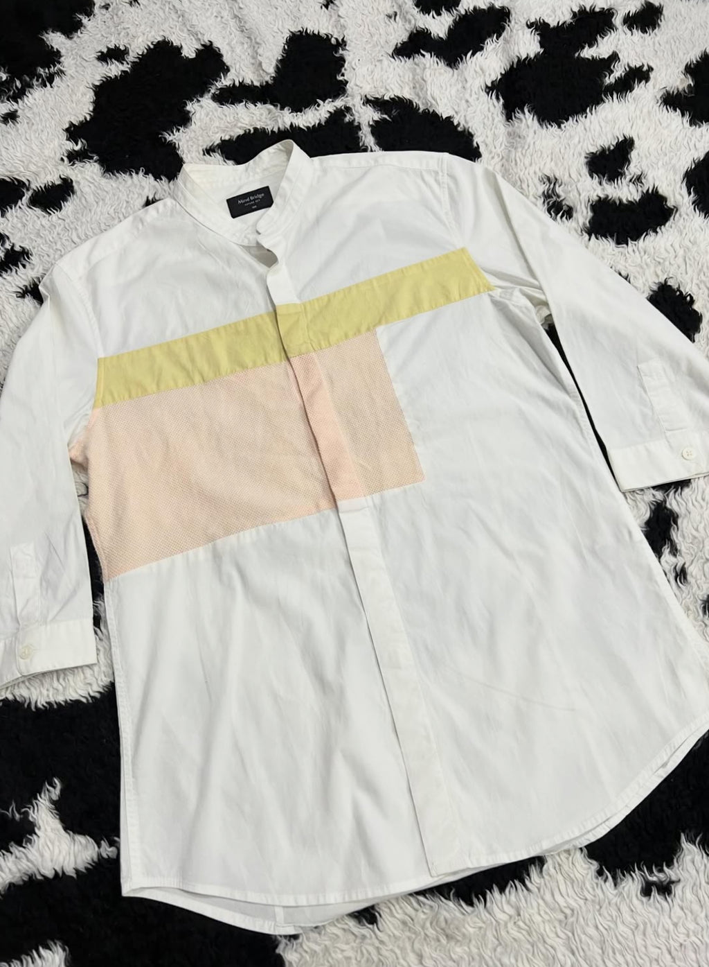 Mind Bridge White Patchwork Buttonup