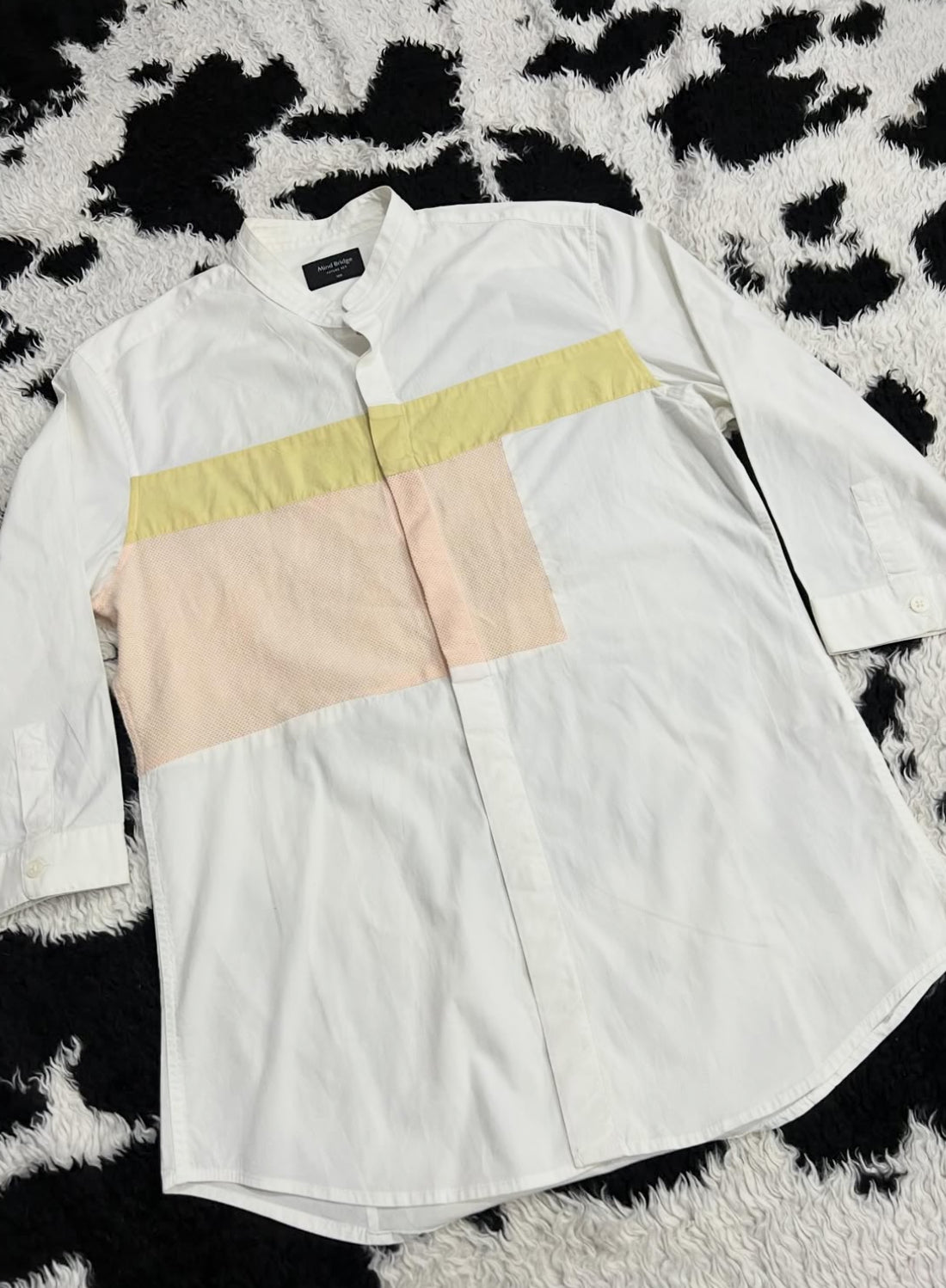Mind Bridge White Patchwork Buttonup