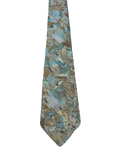 Burton Blue & Brown Abstract Embroidered Tie