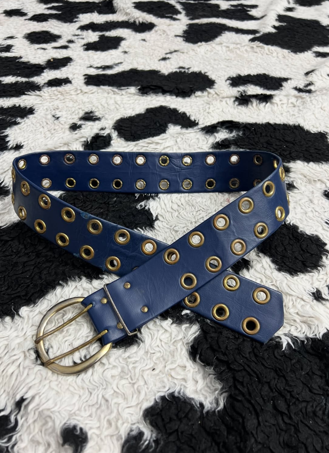 Blue Double-Holed Belt