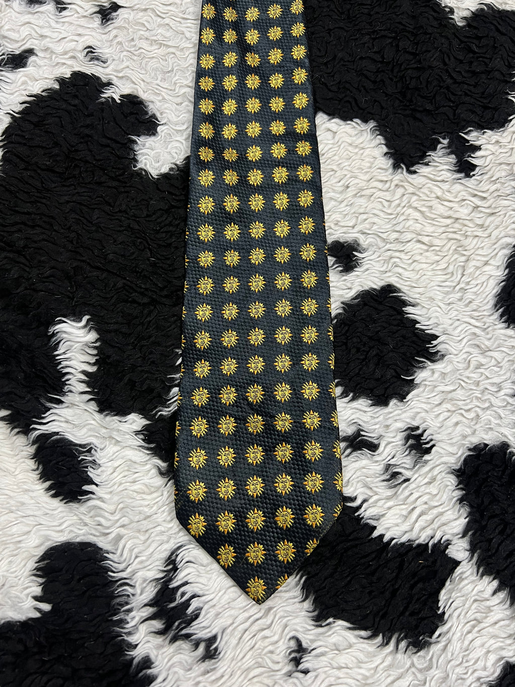 Sun Embroidered Tie