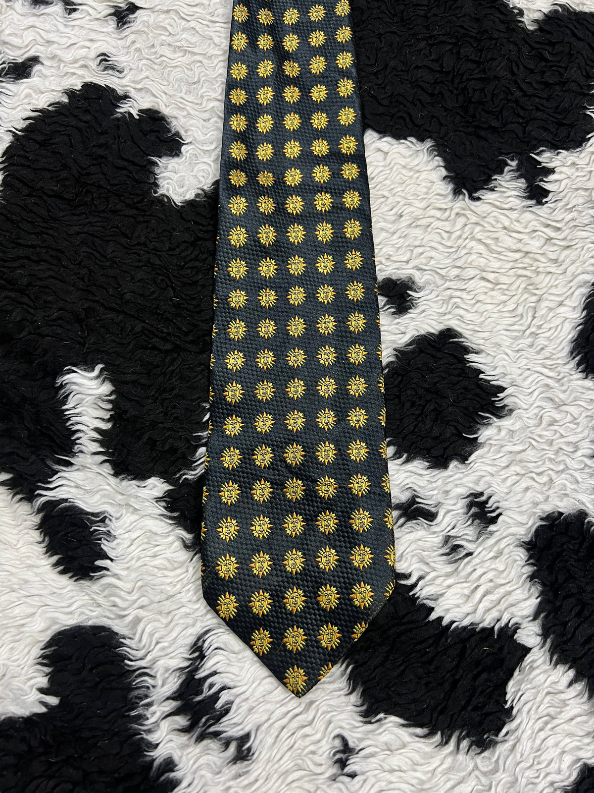 Sun Embroidered Tie