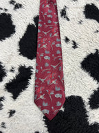 Pheasants & Dogs Embroidered Tie