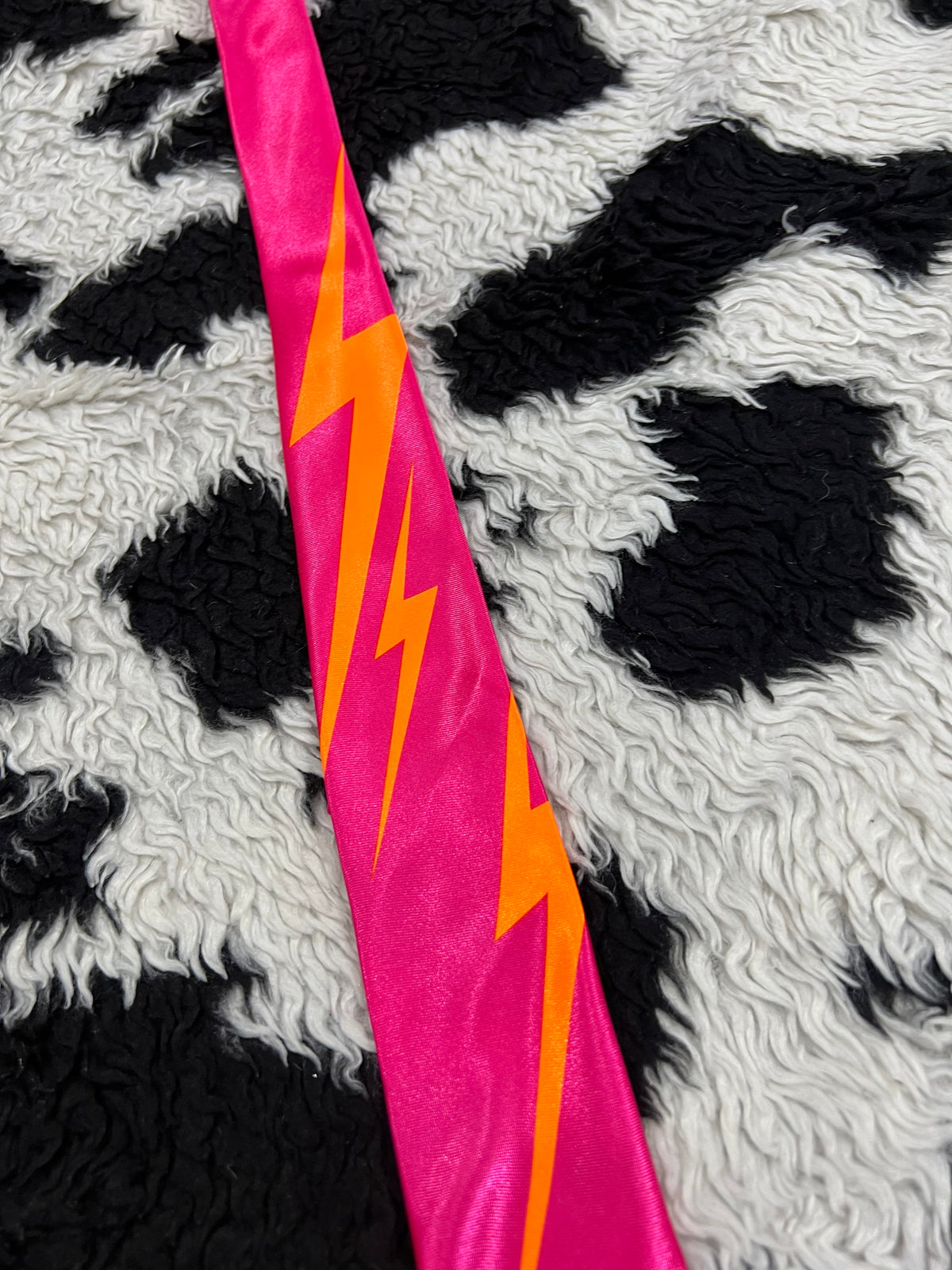 Hot Pink Lightening Narrow Tie